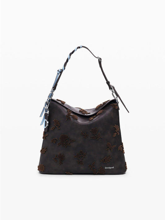 Desigual Zaino convertibile grande con flockati Donna Marrone