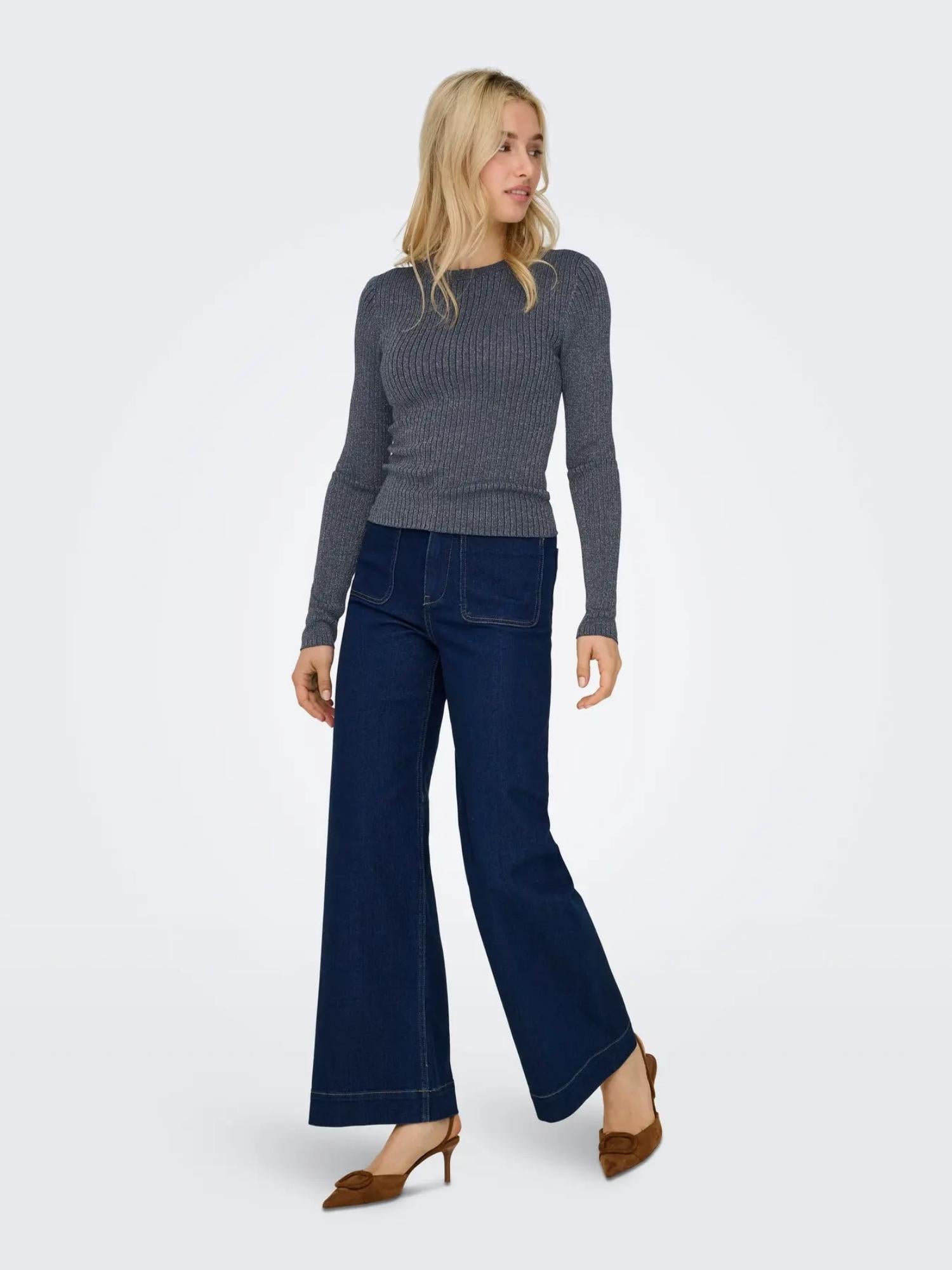 Jacqueline De Yong JDYPLUM Pullover Donna Total Eclipse 15330569 Total Eclipse JACQUELINE DE YONG