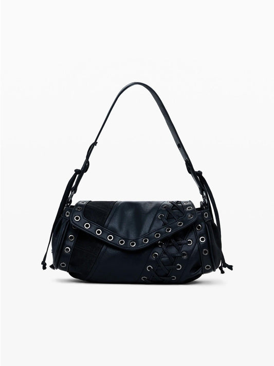 Desigual Borsa effetto pelle patch media Donna Nero
