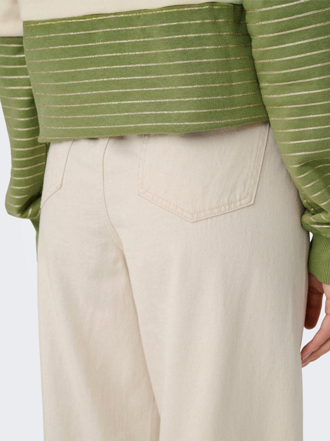 Pantaloni Wide Leg Donna Ecru 15328125 Ecru ONLY