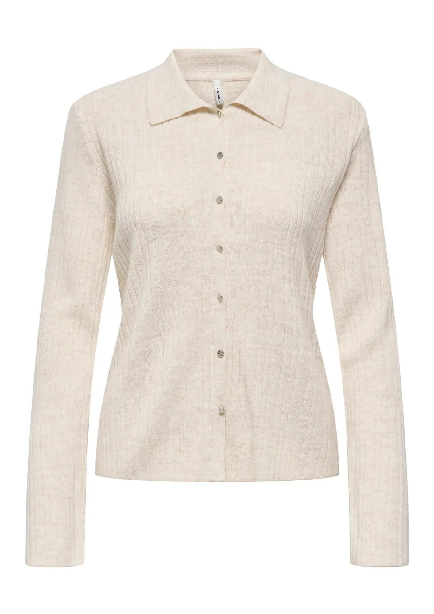 Cardigan Donna Only Thea Beige 15353029 Pumice Stone Melange ONLY