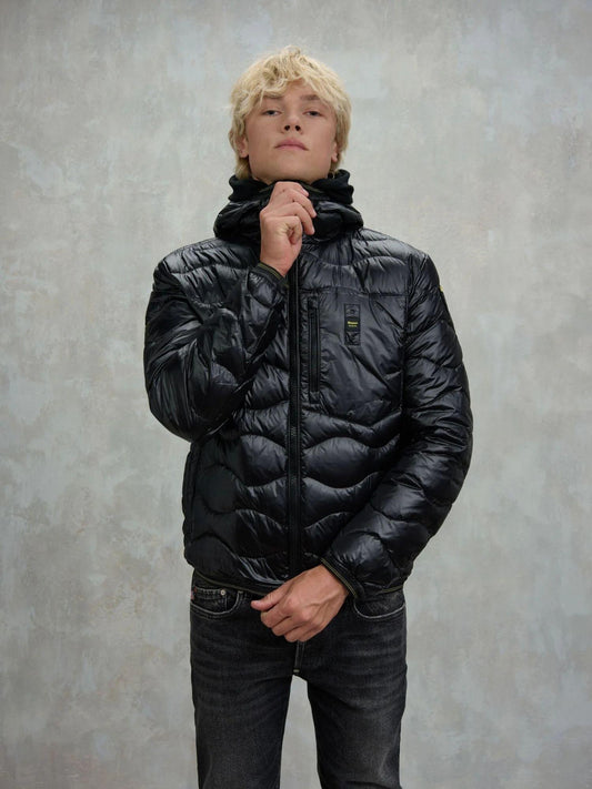 Blauer Piumino ad onde Wave Uomo Nero