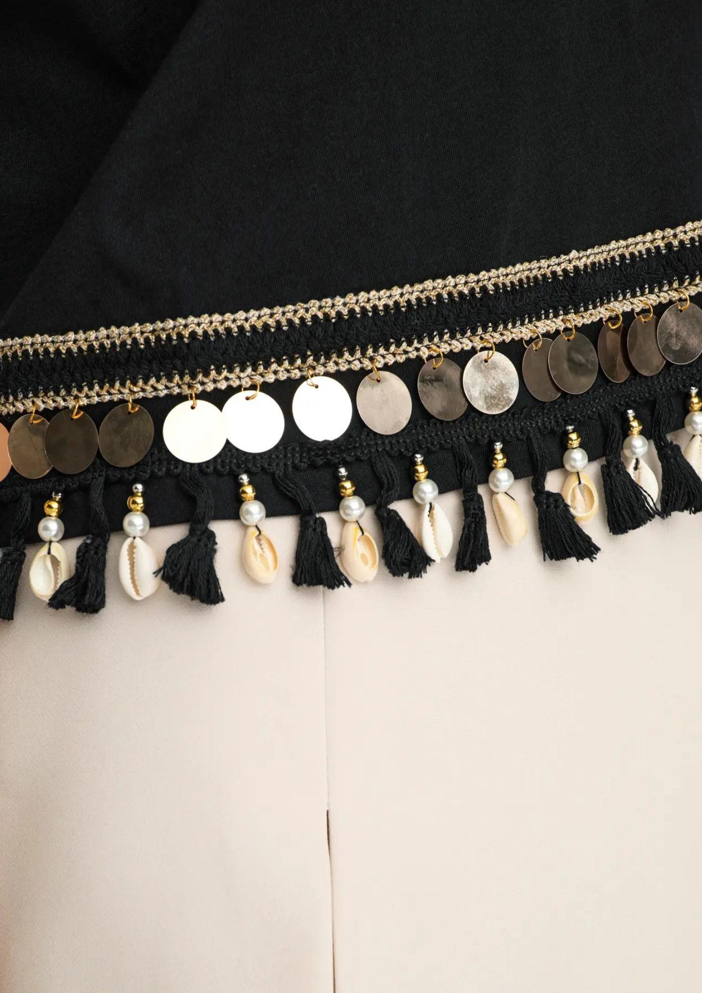 ONLY 15211681Black tape gold sequins