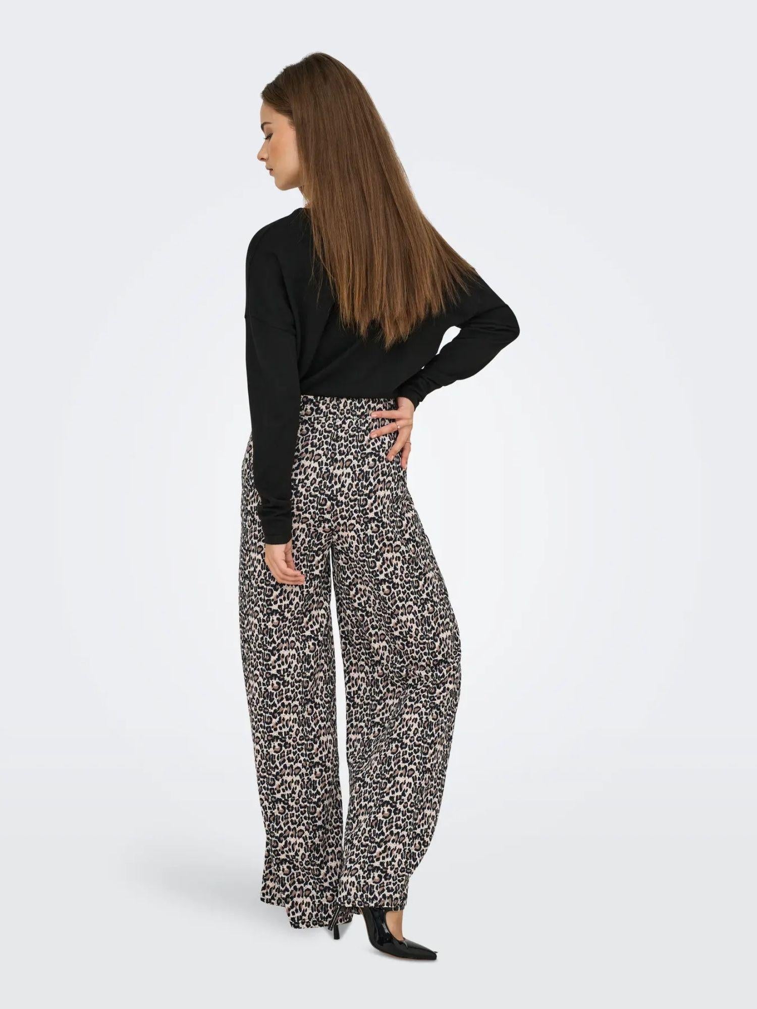 Jacqueline De Yong JDYDEBBIE Pantaloni Wide Fit Donna Birch LEO 15352943 Birch LEO JACQUELINE DE YONG