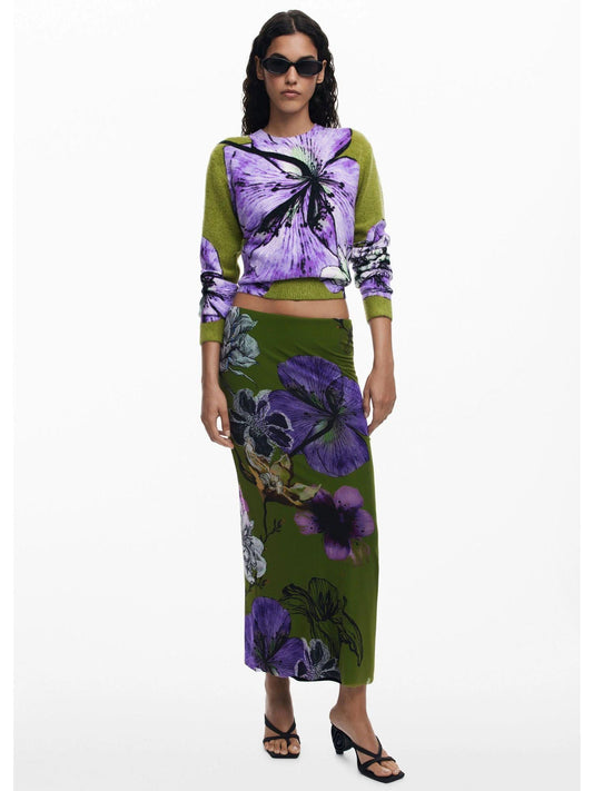 Desigual Gonna disegnata da Mr. Christian Lacroix Donna Verde