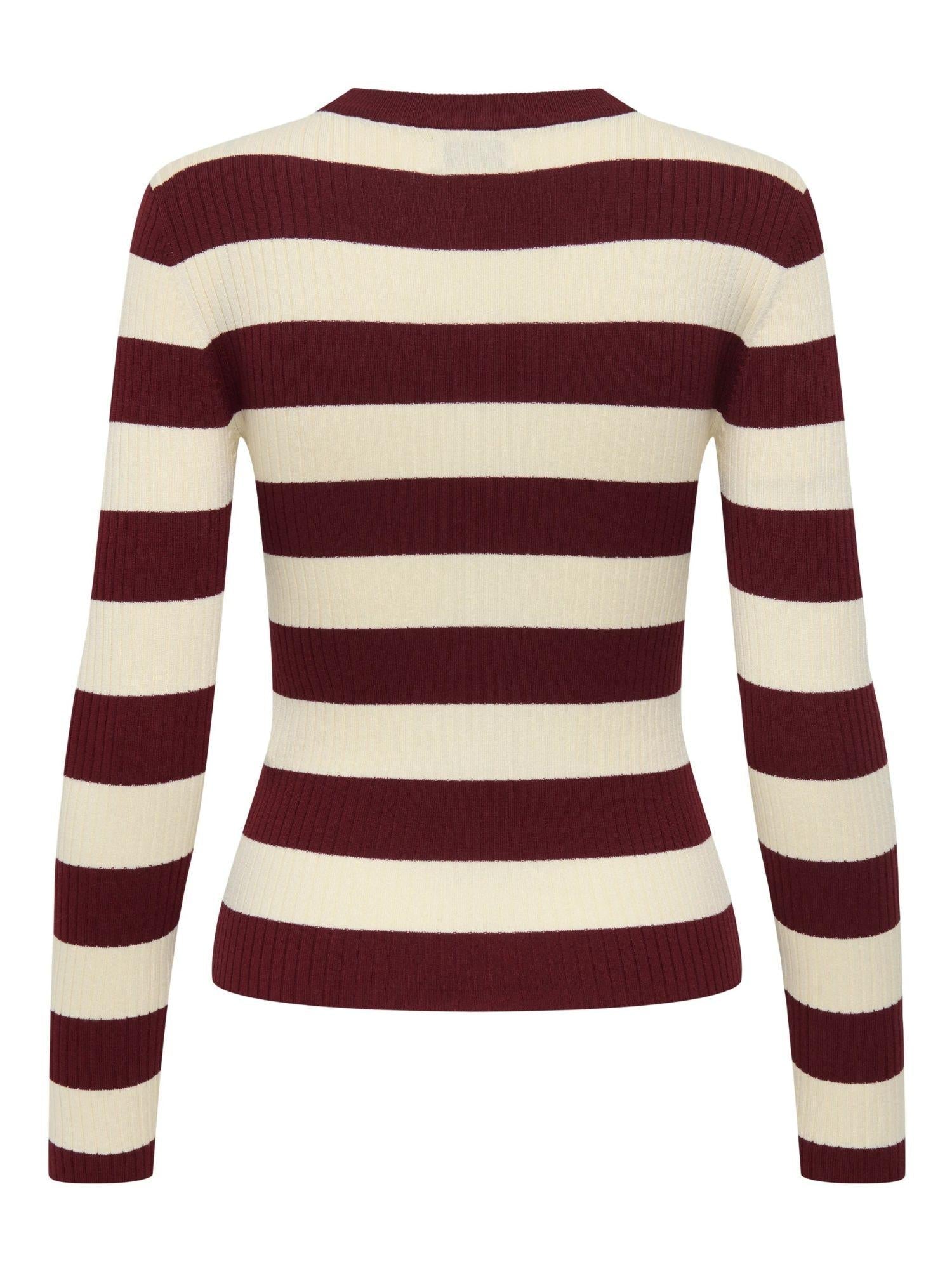 Jacqueline De Yong JDYPLUM Pullover Donna Cabernet Eggnog Stripes 15277223 Cabernet W EGGNOG STRIPES JACQUELINE DE YONG