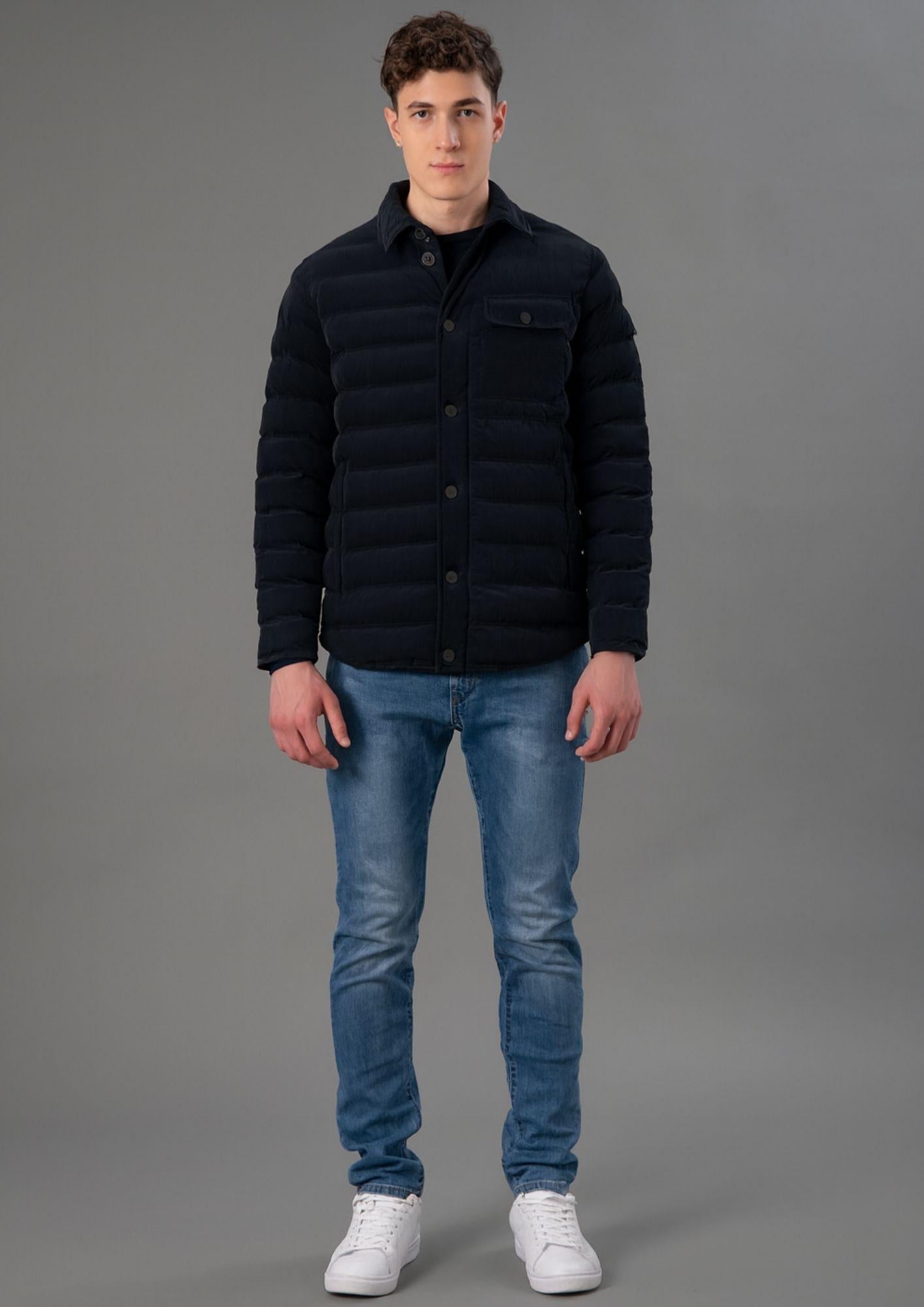 Rihunik Giacca Invernale Uomo Gordon Forest Blu Black RIMA261J F0149 998 RIHUNIK