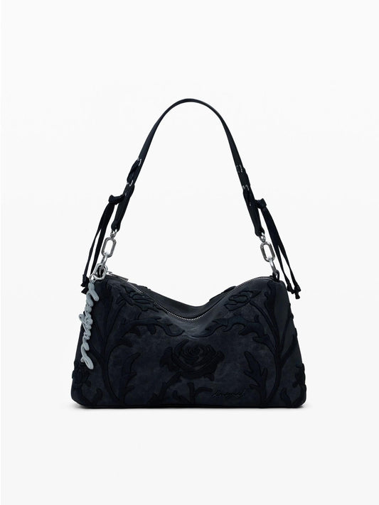 Desigual Borsa media con incisioni 3D Donna Nero