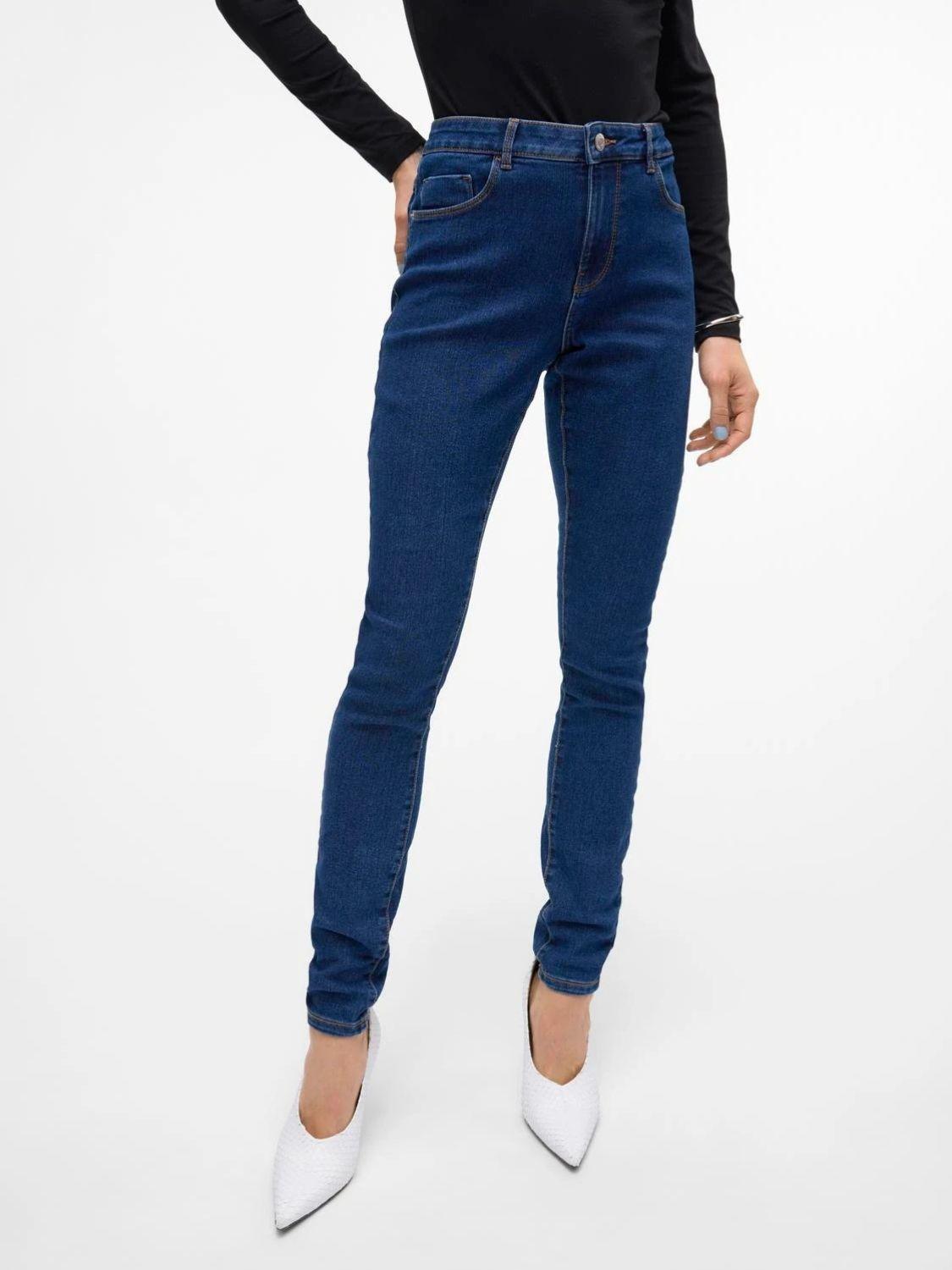 Jeans Skinny Fit Donna Dark Blue Denim 10310613 Dark Blue Denim VERO MODA
