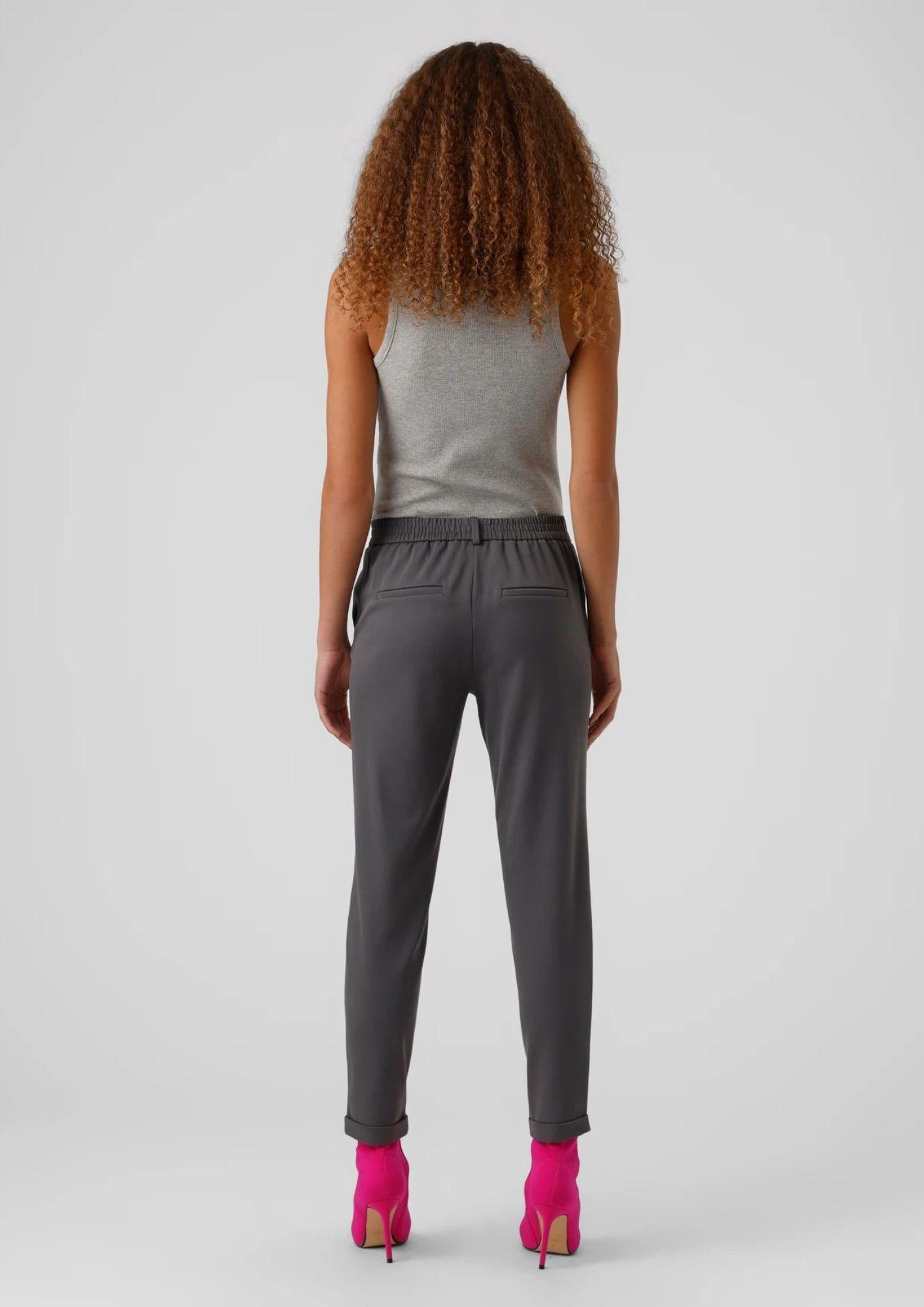 Vero Moda VMMAYA Vita media Pantaloni Donna Grigio Asfalto 10225280 Asphalt VERO MODA