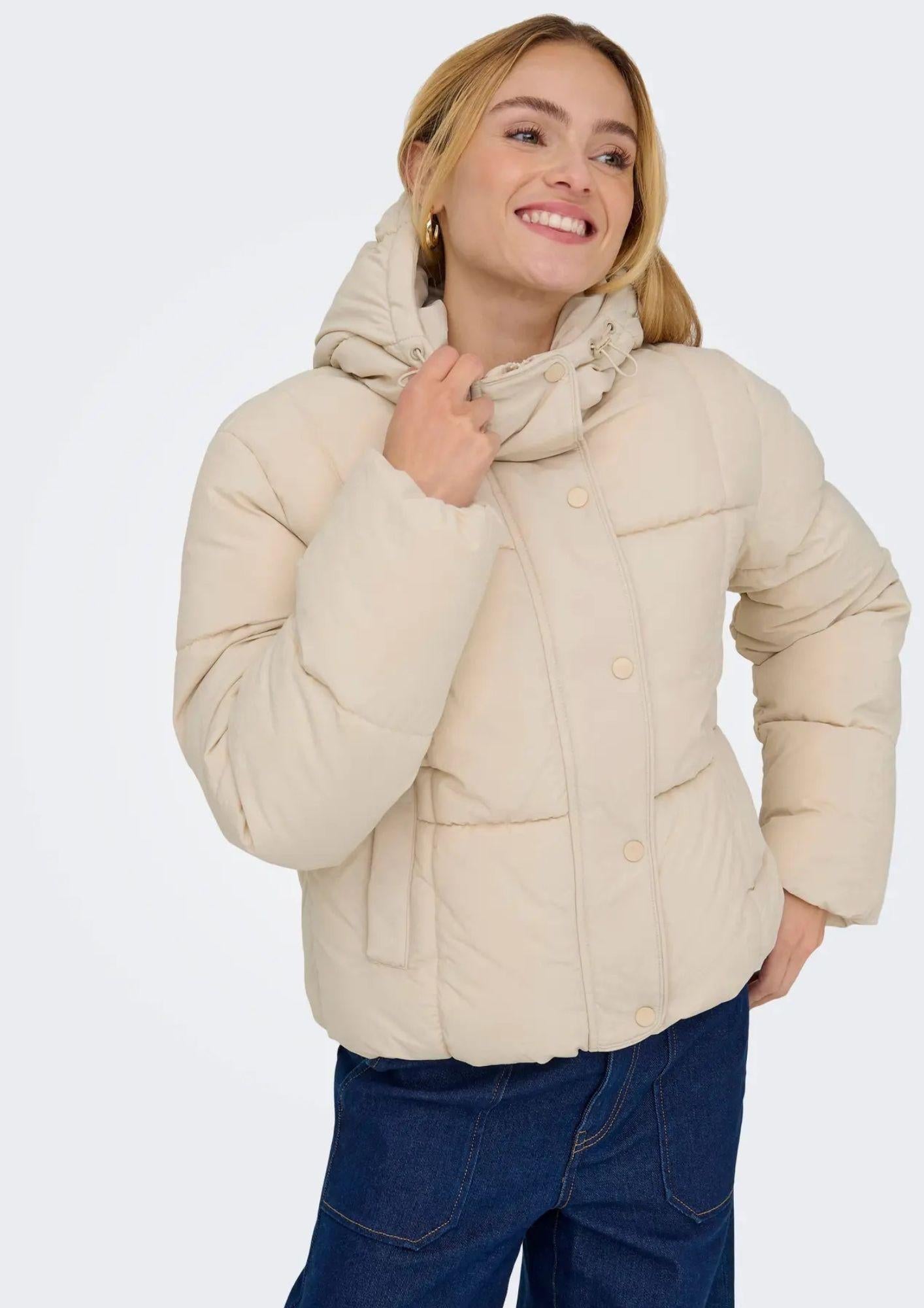 Jacqueline De Yong Giacca Invernale Donna Wonder Crema 15353998 Moonbeam JACQUELINE DE YONG