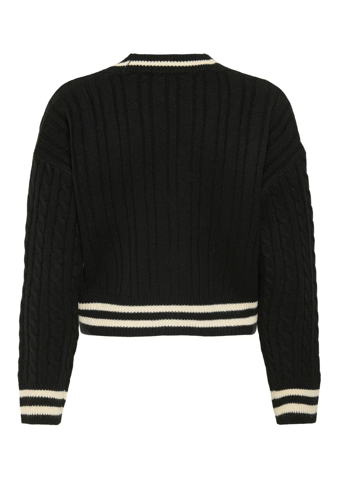 Cardigan Donna Only Thale Nero 15352210 Black Whitecap Gray ONLY