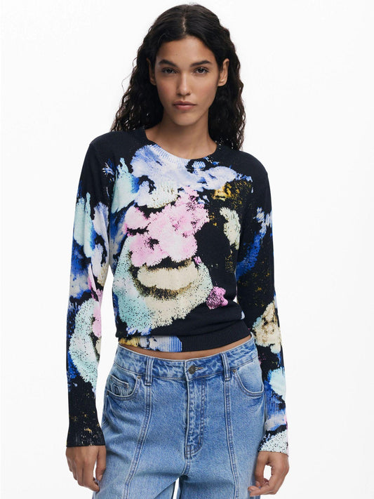 Desigual Maglione disegnato da Mr. Christian Lacroix Donna Blu