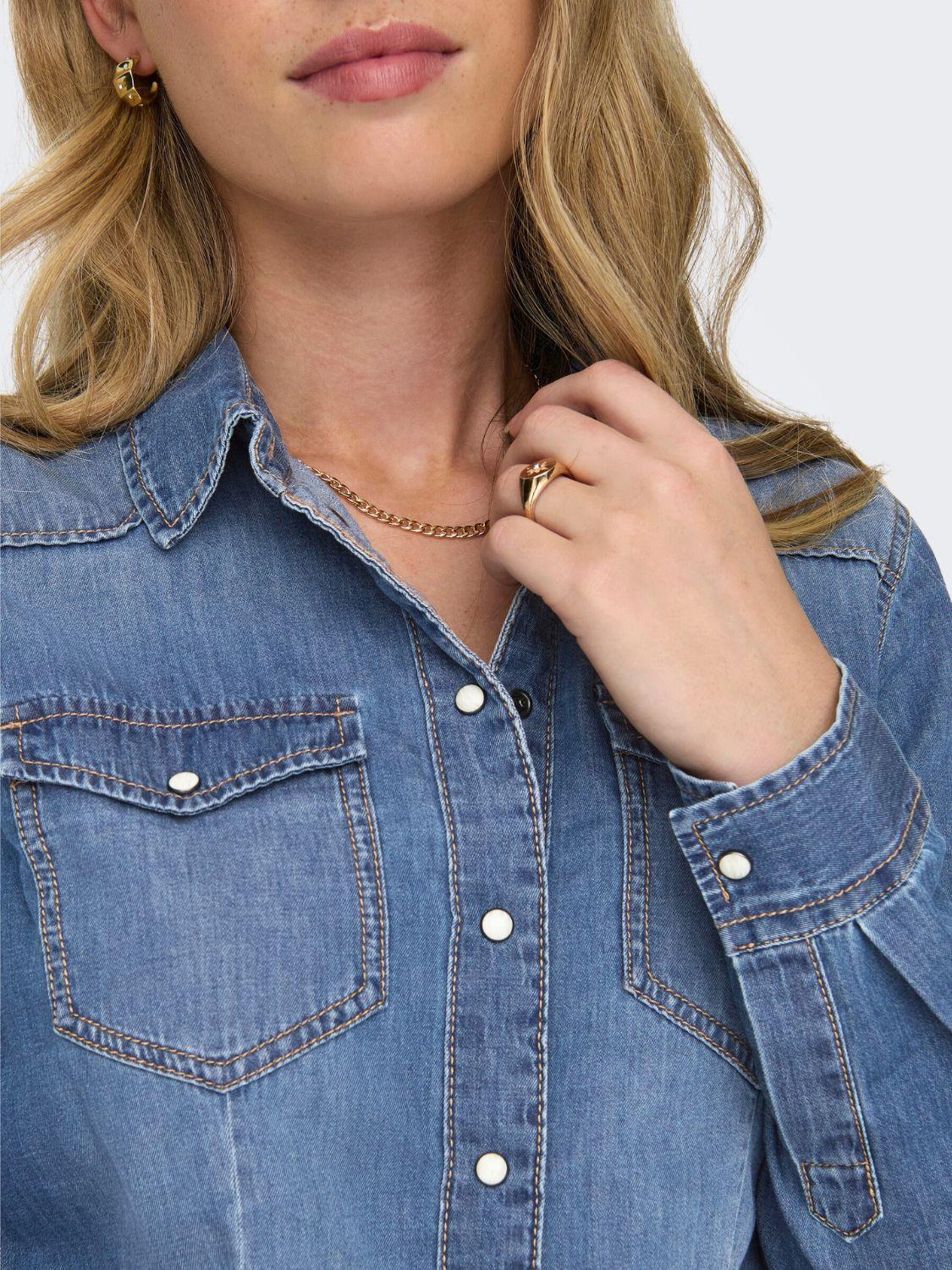 Camicia di jeans Donna Medium Blue Denim 15315185 Medium Blue Denim ONLY