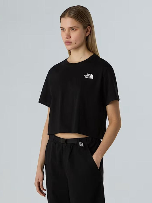 T-shirt corta in vita Simple Dome Donna Nera