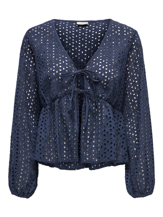 Top con peplo Donna Black Iris