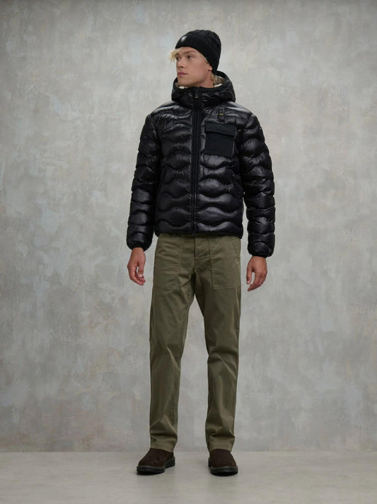 Blauer Giacca Invernale Uomo Bryant Nera con Interno Beige