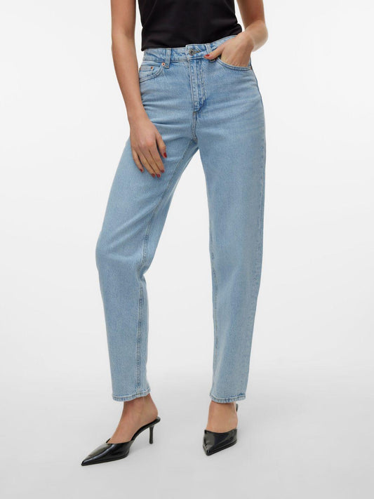 Jeans Mom fit Donna Light Blue Denim
