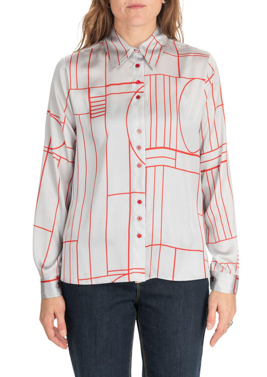 Camicia Donna Fondo Grigio
