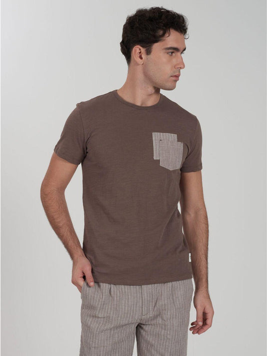 T-shirt Yes Zee Uomo Moro
