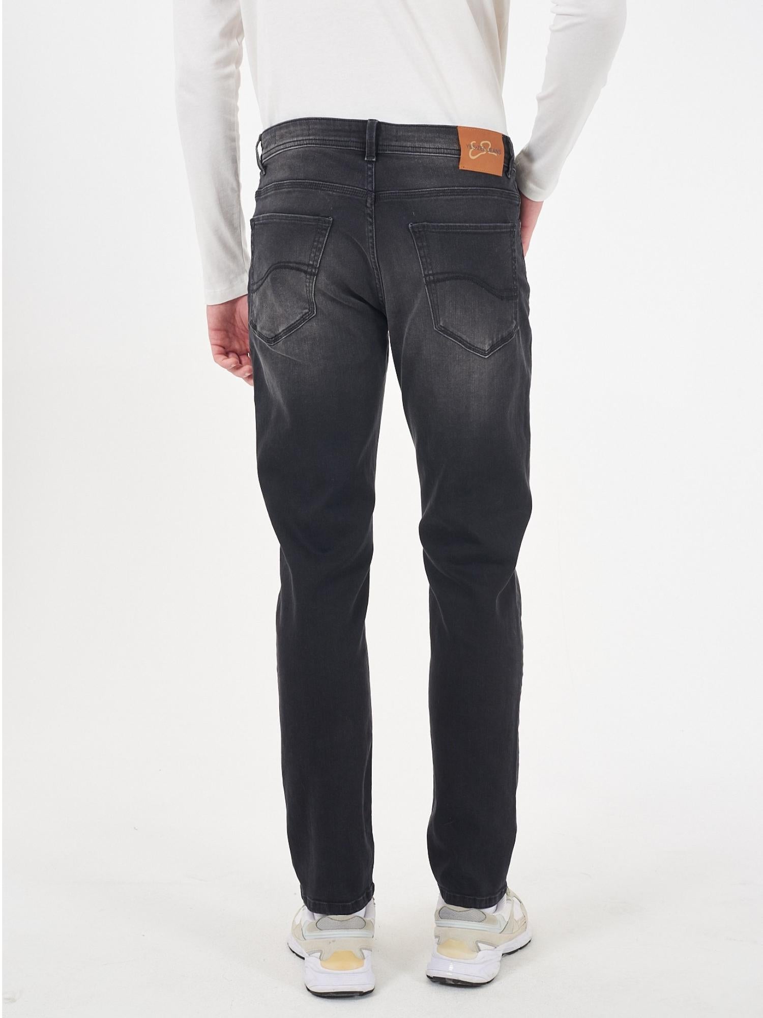 Yes Zee Jeans 5 Tasche Slim Fit Uomo Nero Stone P601 F479 J738 YES ZEE