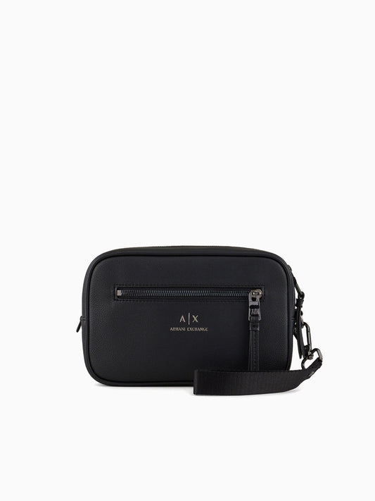 Armani Exchange Beauty case con laccio esterno Uomo Nero