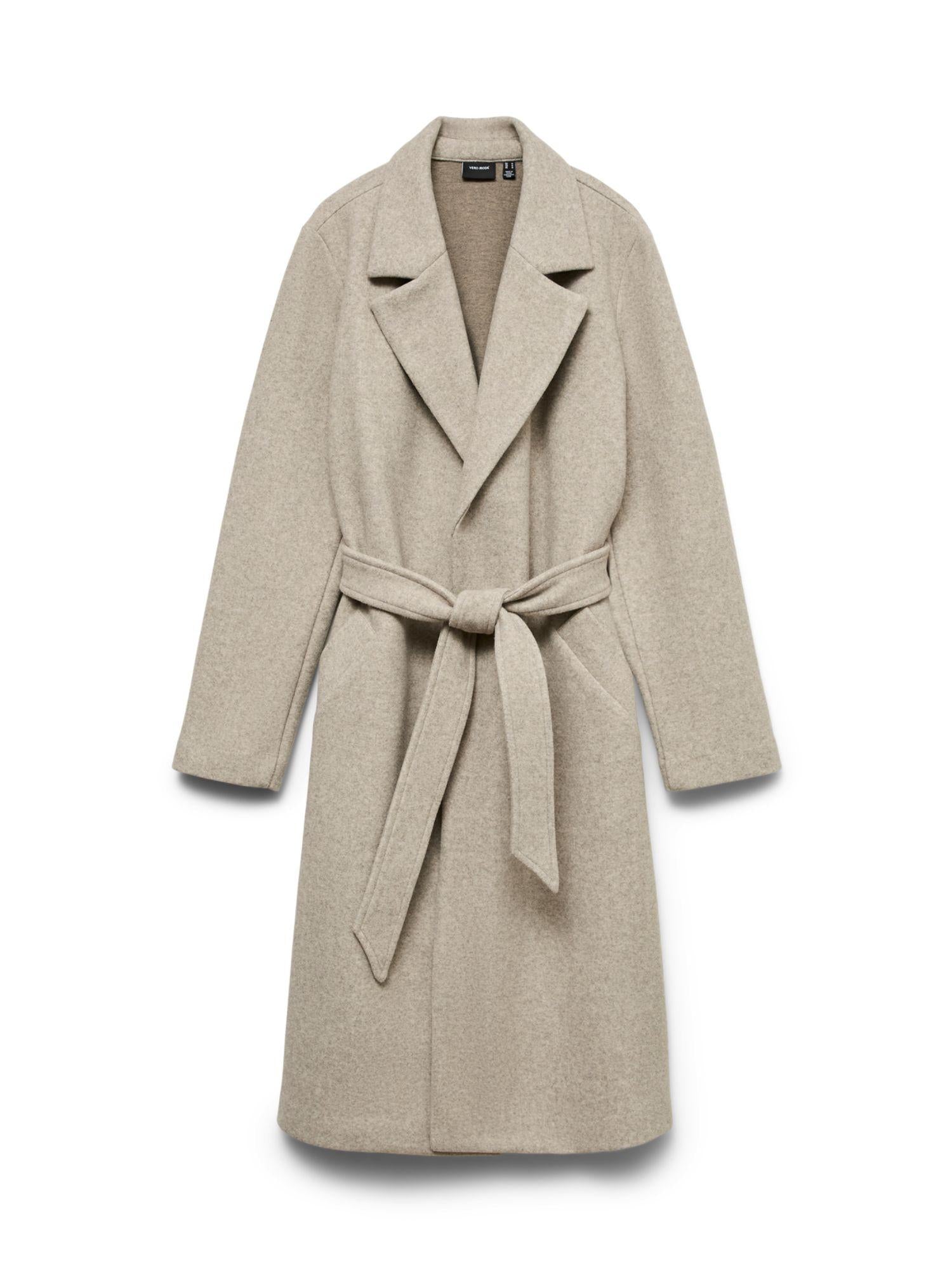 Vero Moda Cappotto Donna Fortuneaya Beige 10278330 Silver Mink MELANGE VERO MODA