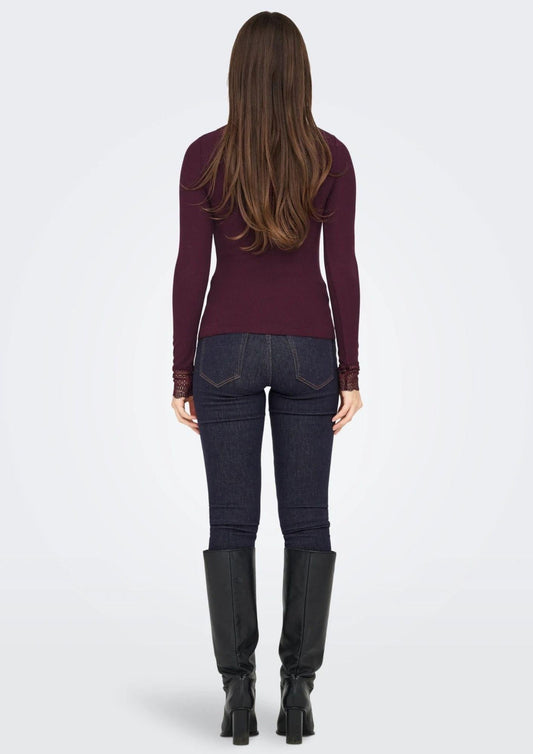 Only Top Donna Tilde Bordeaux