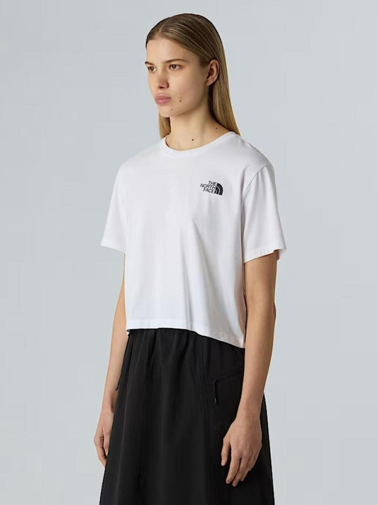 T-shirt corta in vita Simple Dome Donna Bianca