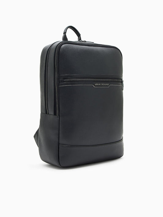 Zaino Unisex squadrato con logo Nero