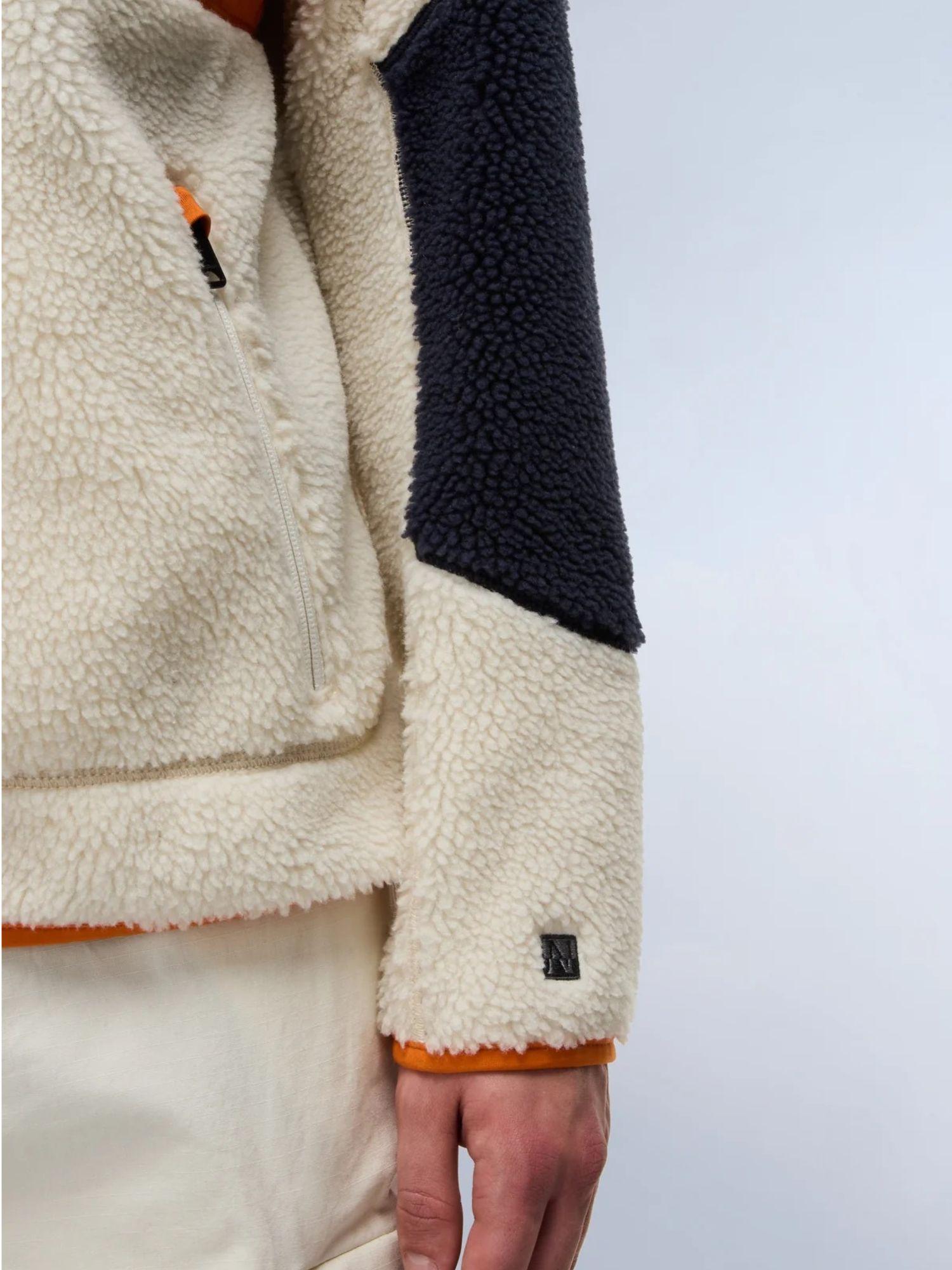 Napapijri Felpa in Pile con Cappuccio e Zip Yupik Uomo Multicolour NP0A4GNS MM9 NAPAPIJRI