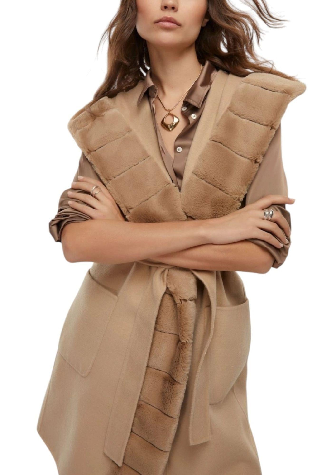 Emme Marella Cappotto Smanicato Formosa Beige 2525276011200 002 EMME MARELLA