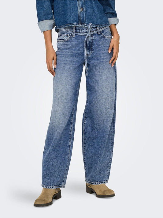Jeans Straight fit Donna Medium Blue Denim