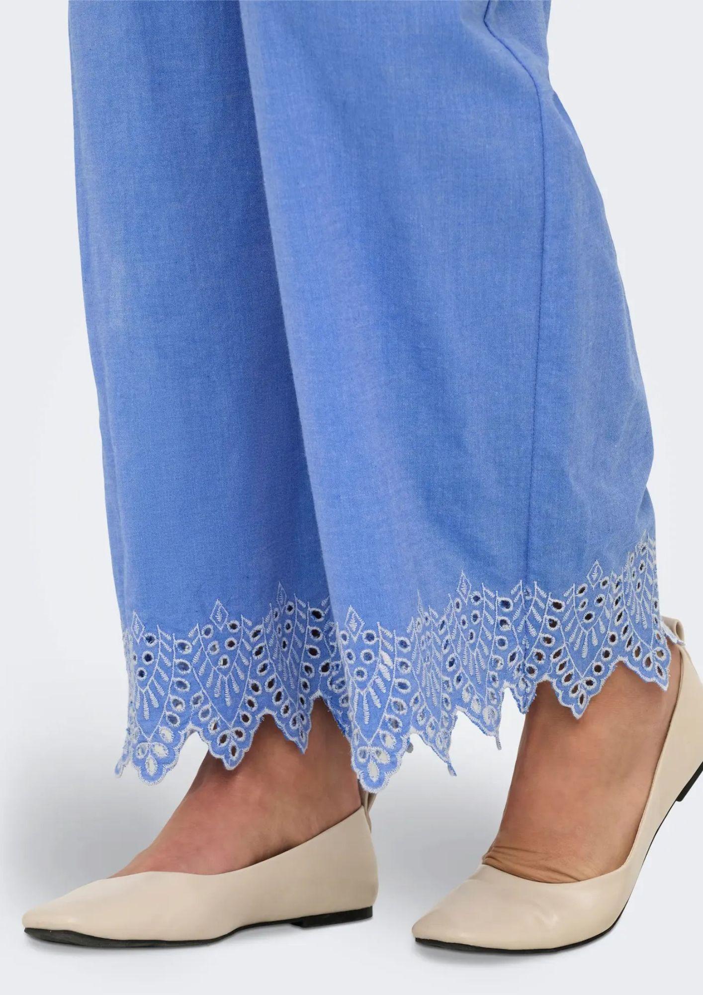 Pantalone Donna Blu 15343184 Blue Bonnet ONLY