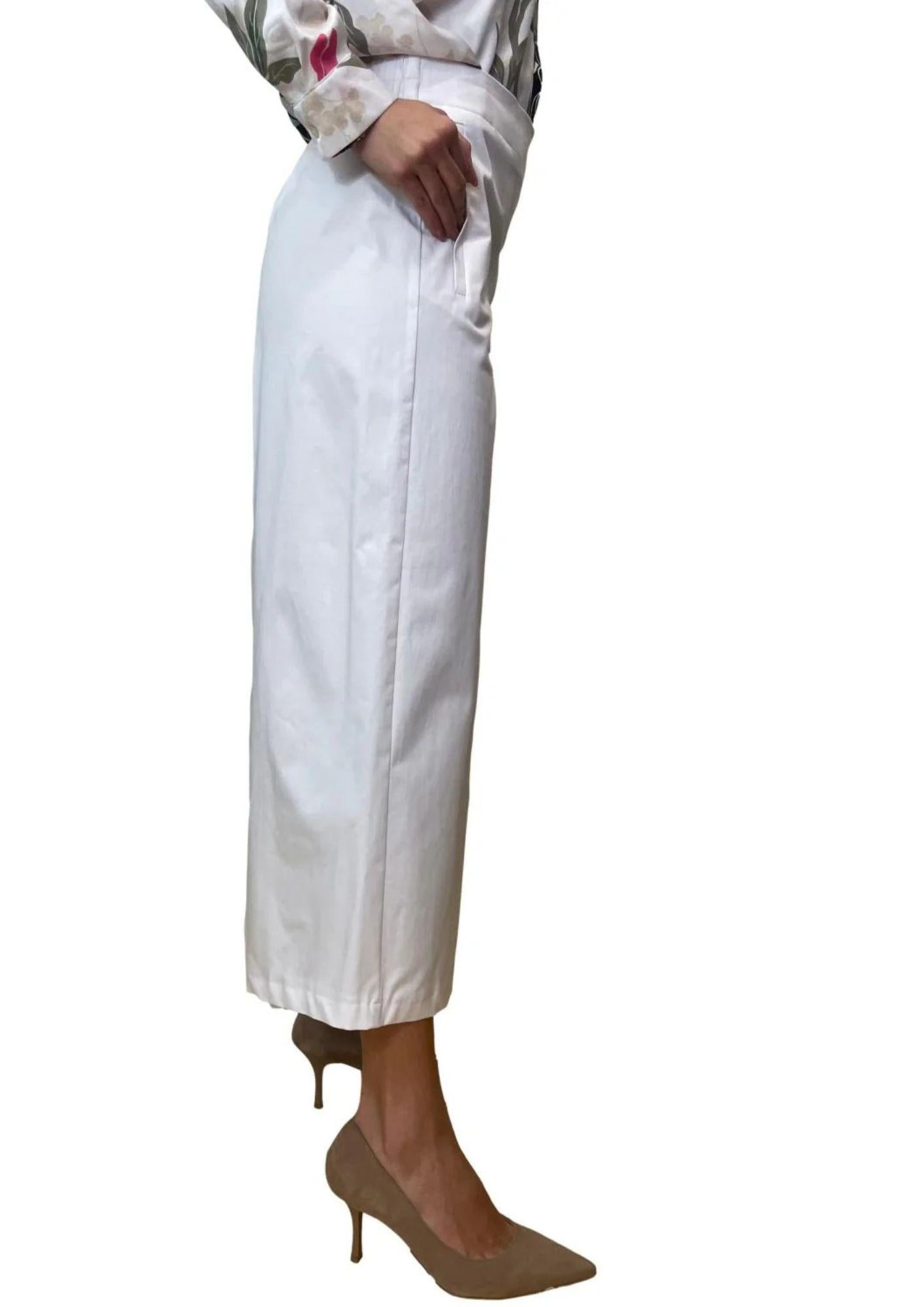 Emme Marella Pantalone Donna Tisbe Bianco Latte 2515131042200 004 EMME MARELLA