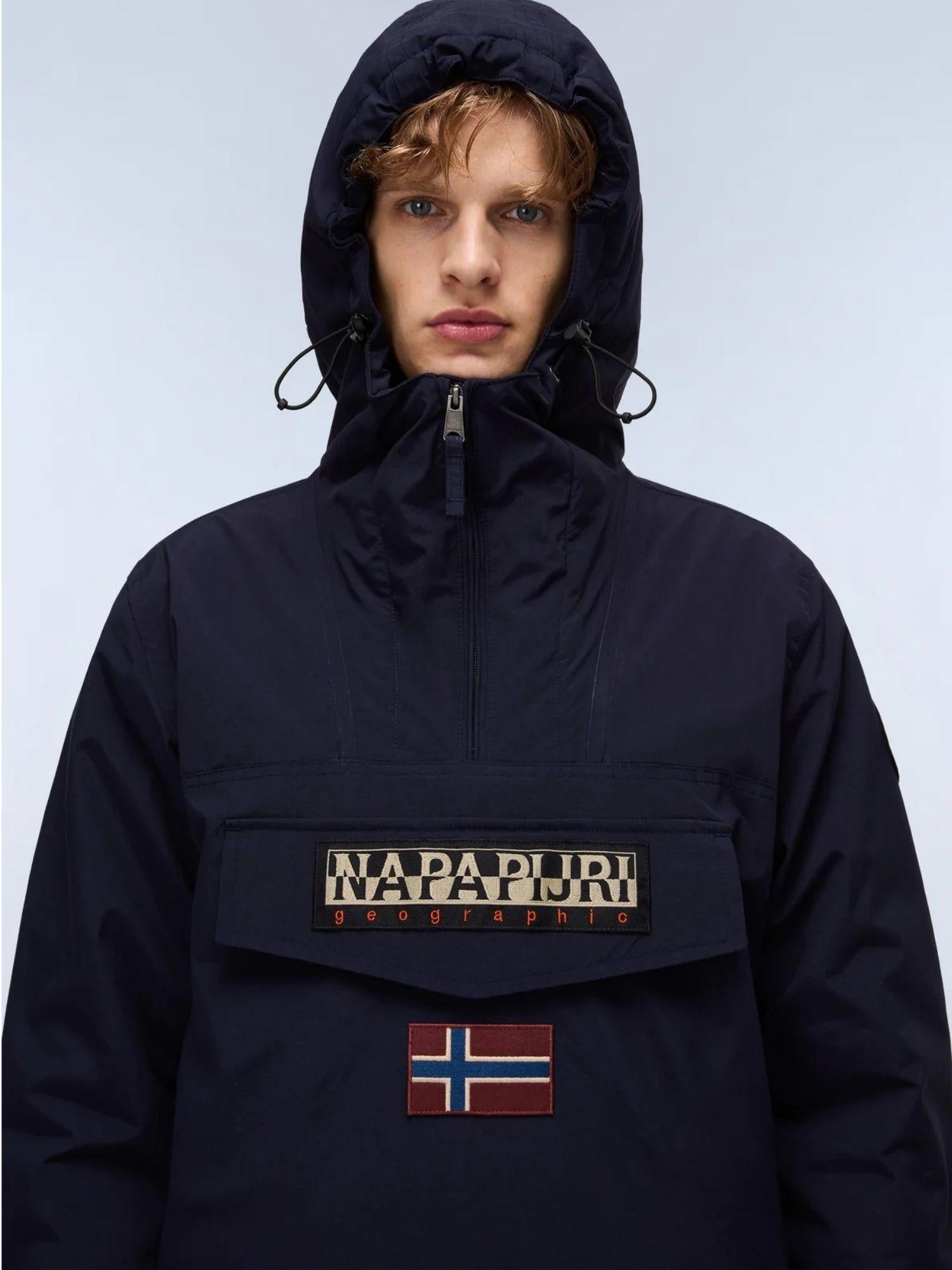 Napapijri Giacca Anorak Rainforest Winter Uomo Blu Scuro NP0A4GMC 176 NAPAPIJRI