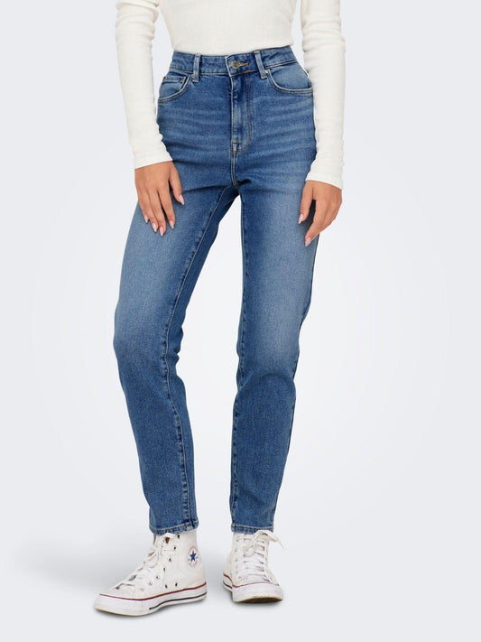 Jeans Straight fit Donna Medium Blue Denim