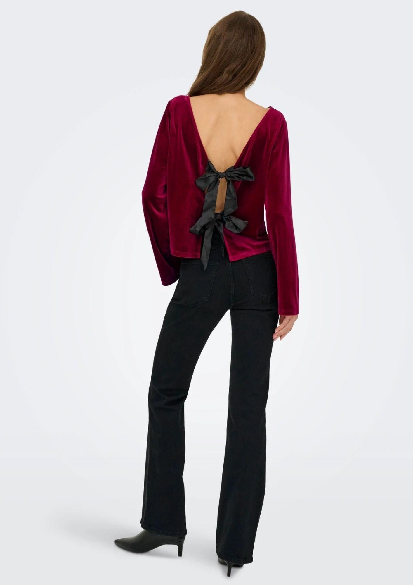 Jacqueline De Yong Maglia Donna Victory Bordeaux 15363518 Winetasting BOW JACQUELINE DE YONG