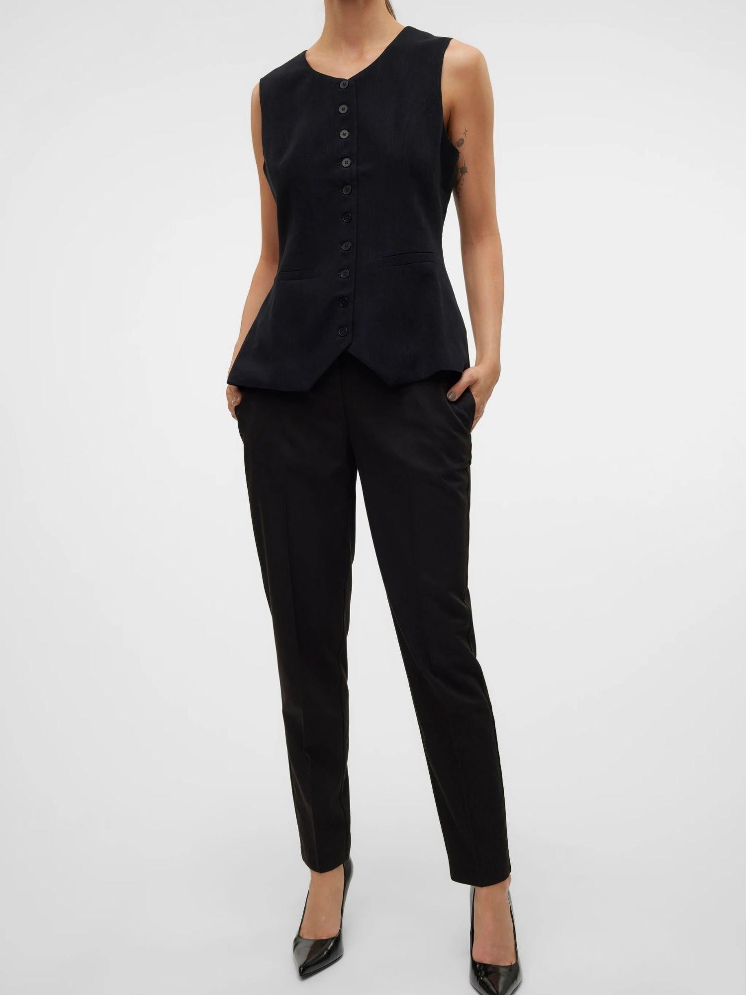 Vero Moda VMNILA Pantaloni formali Donna Nero 10320940 Black VERO MODA
