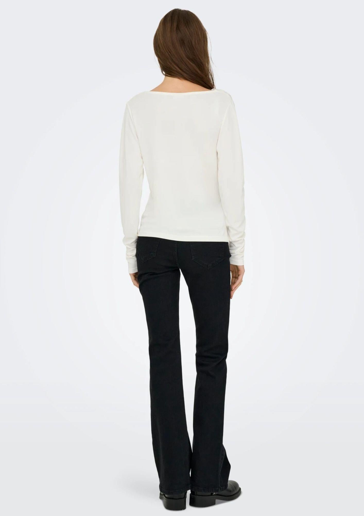 Jacqueline De Yong Maglia Donna Ester Bianca 15359915 Cloud Dancer JACQUELINE DE YONG