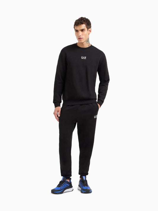EA7 Emporio Armani Tuta Core Identity in misto cotone Uomo Nero
