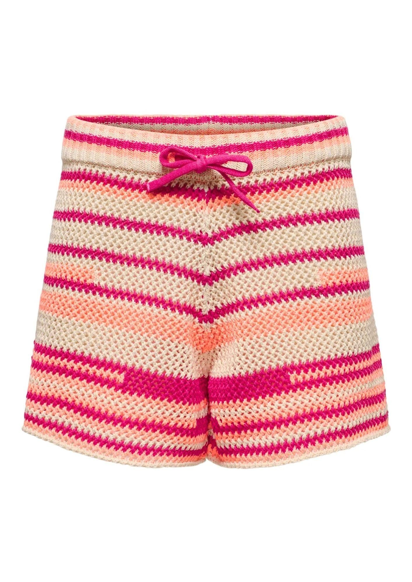 Pantaloncino Donna Beige e Fucsia 15344405 Ecru/PapayaPunch ONLY