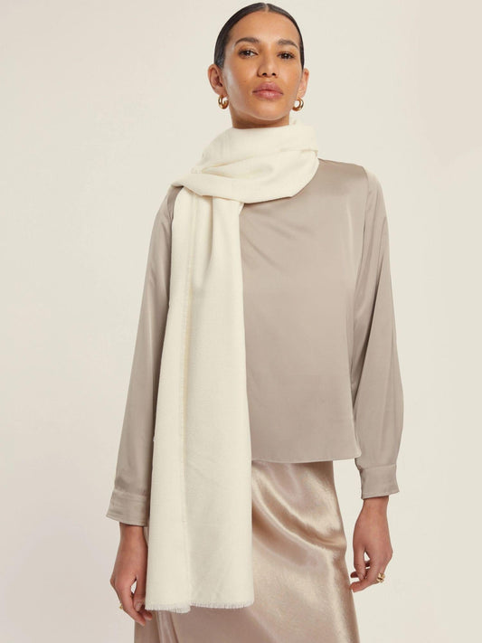 Emme Marella Stola con filo di lurex Ciurma Donna Bianco avorio
