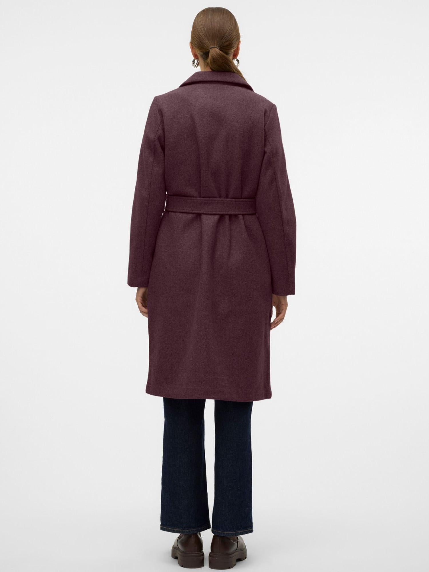 Vero Moda Cappotto Donna Fortuneaya Bordeaux 10278330 Winetasting MELANGE VERO MODA