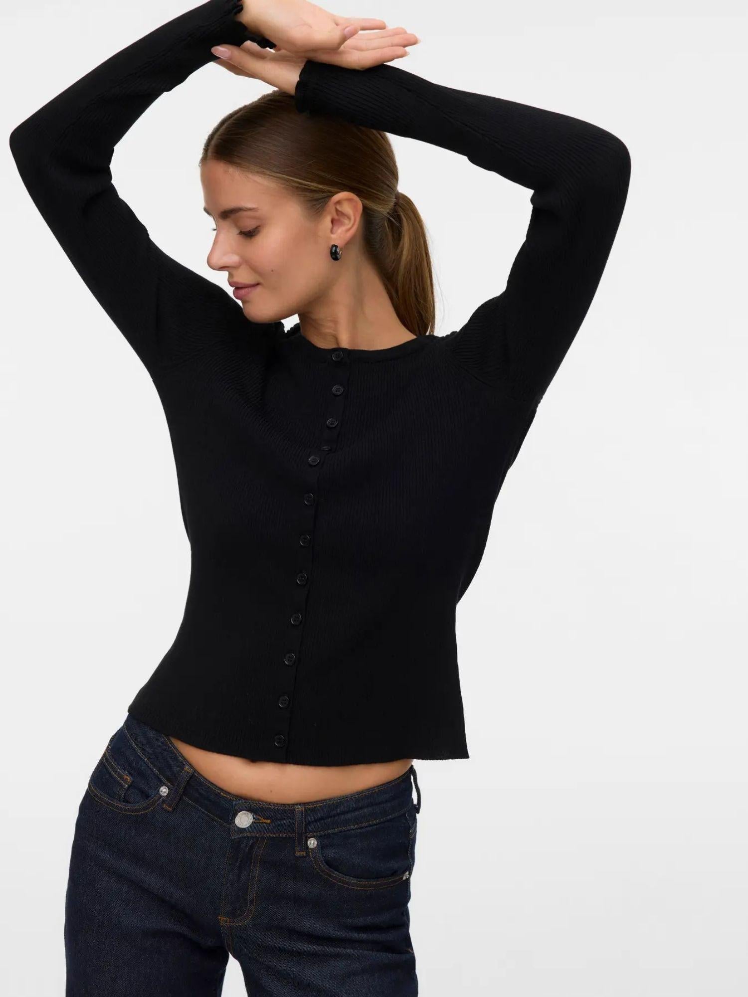 Vero Moda VMWONDER Cardigan Donna Nero 10330859 Black VERO MODA
