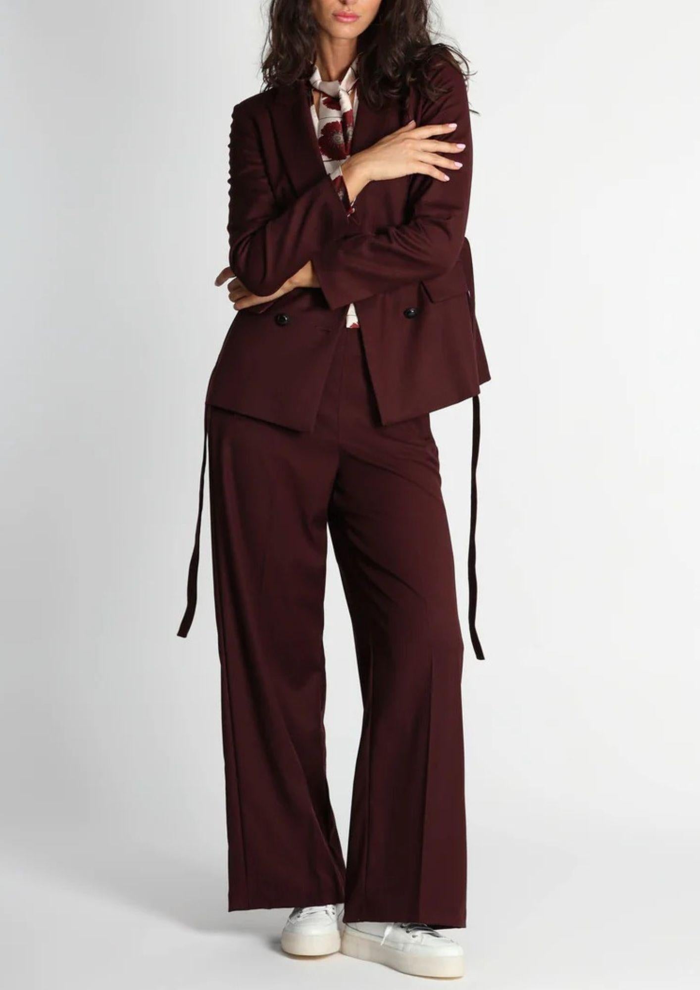 Emme Marella Pantalone Donna Sarago Bordeaux 2525136141200 005 EMME MARELLA