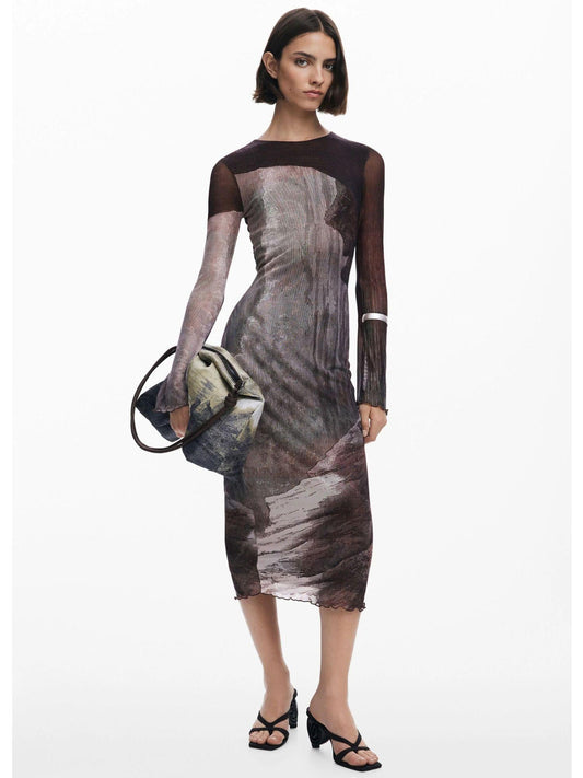 Vestito disegnato da Mr. Christian Lacroix Donna Marrone