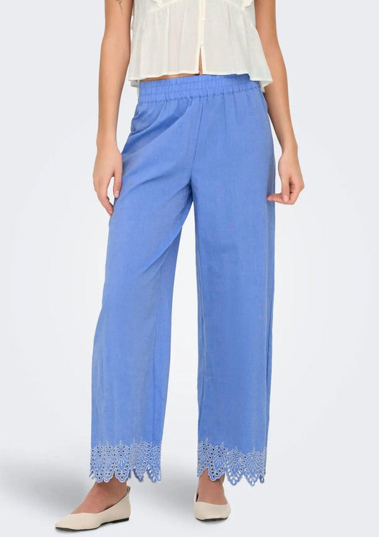 Pantalone Donna Blu 15343184 Blue Bonnet ONLY