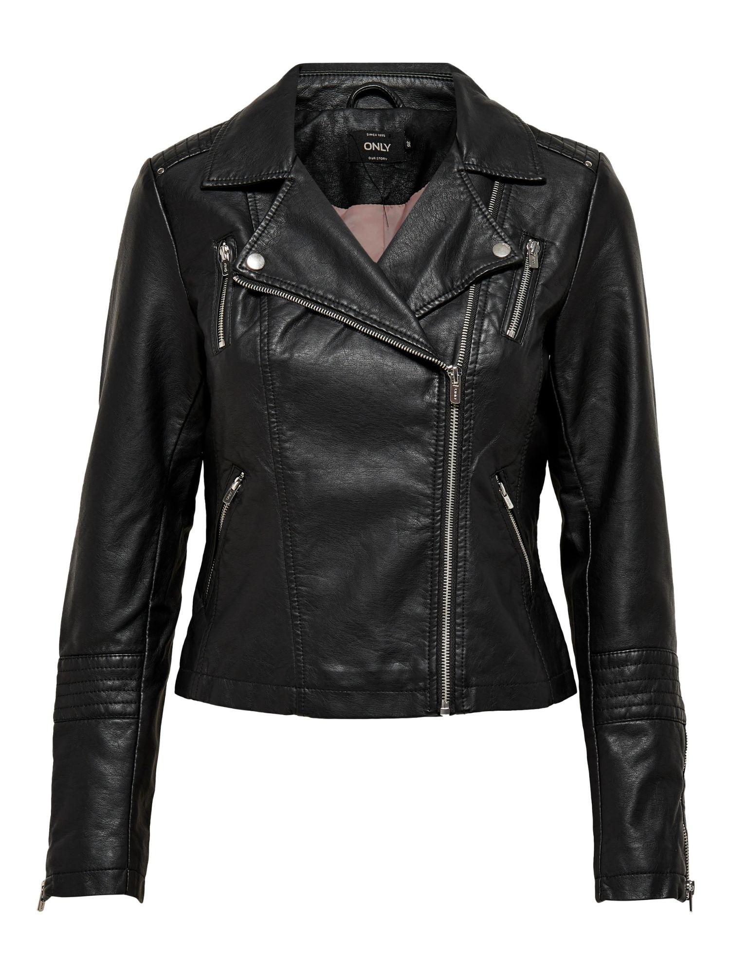 Only ONLGEMMA Giacca in finta pelle Donna Nero 15153079 Black ONLY
