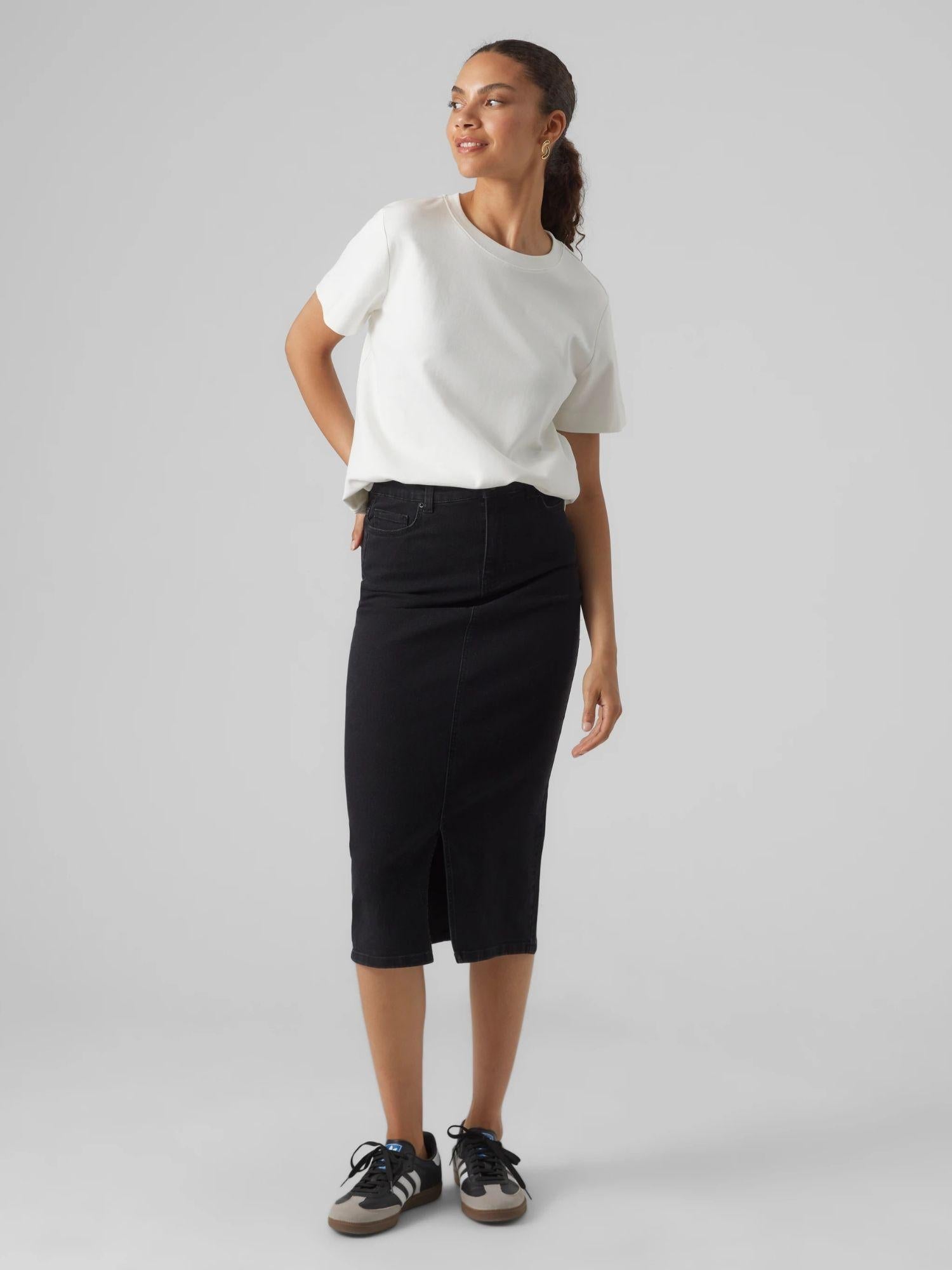 Vero Moda AWNAIMA T-Shirt Donna Snow White 10294544 Snow White VERO MODA